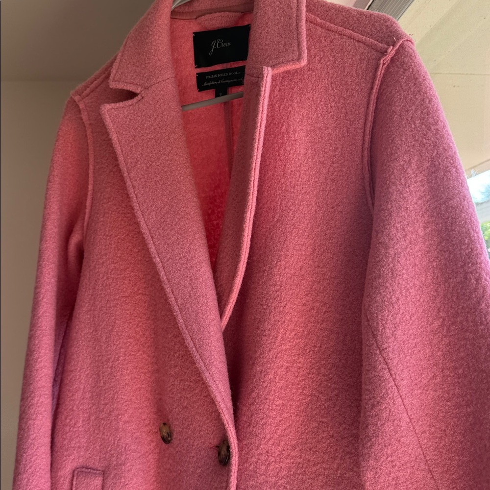 J. Crew Pink Double-Breasted Trench Coat - Picture 6 of 6
